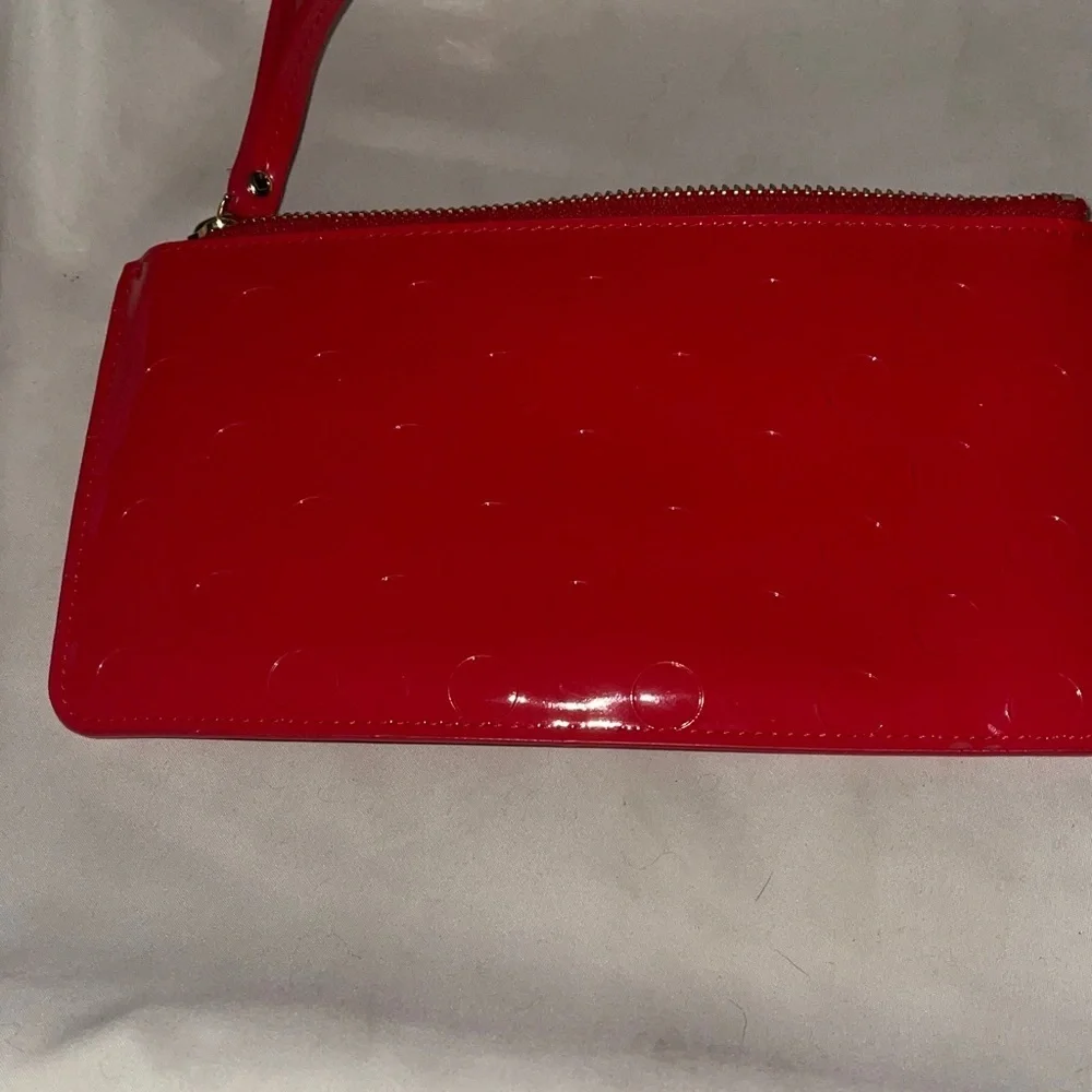 Kate Spade Red Wristlet Clutch Fun Festive Color
